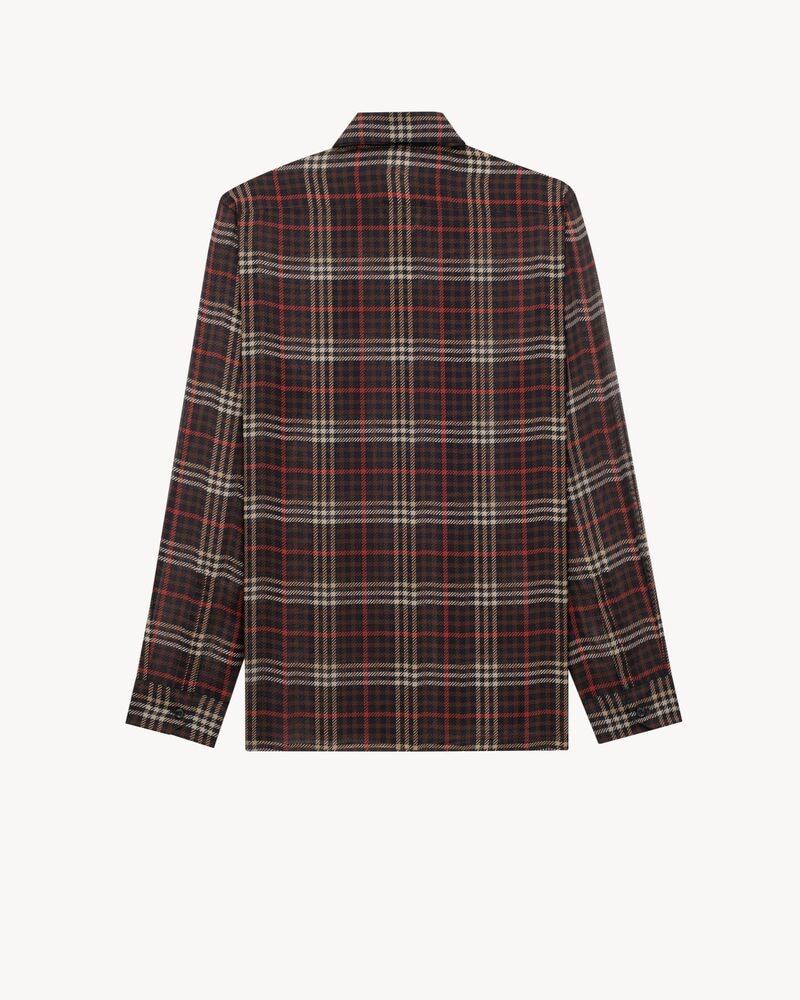 CASSANDRE shirt in tartan silk crepe