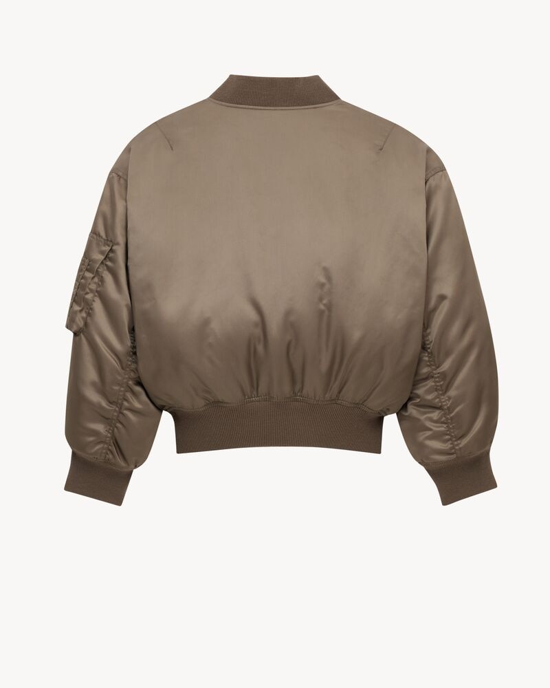 bomber jacket in water-repellent nylon serge