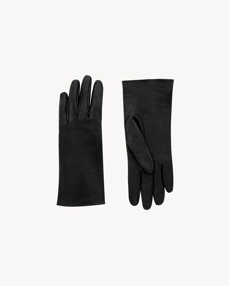 CASSANDRE GLOVES IN LEATHER AND SILK