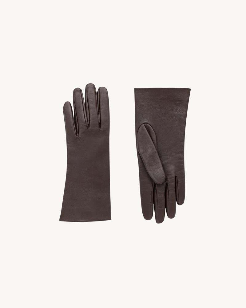 CASSANDRE GLOVES IN LEATHER AND SILK