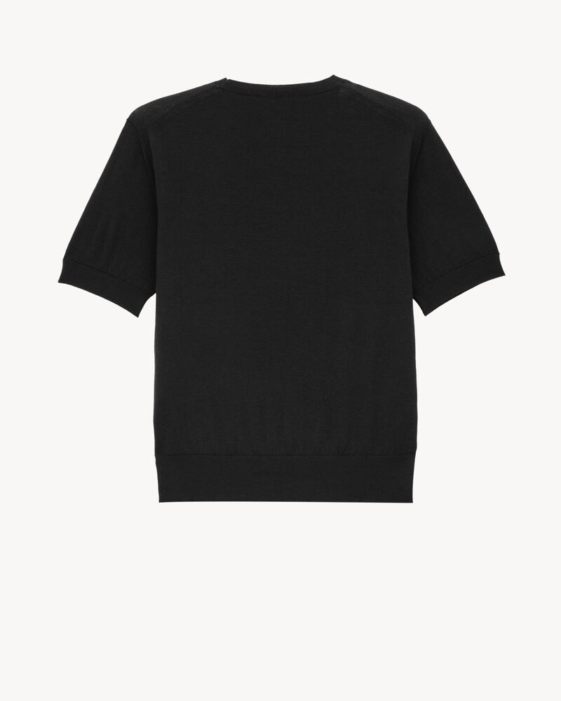 T-shirt sweater in wool