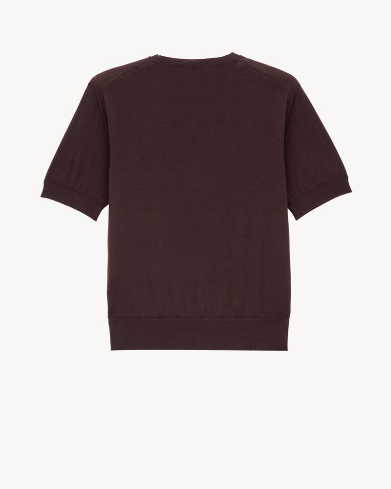 T-shirt sweater in wool