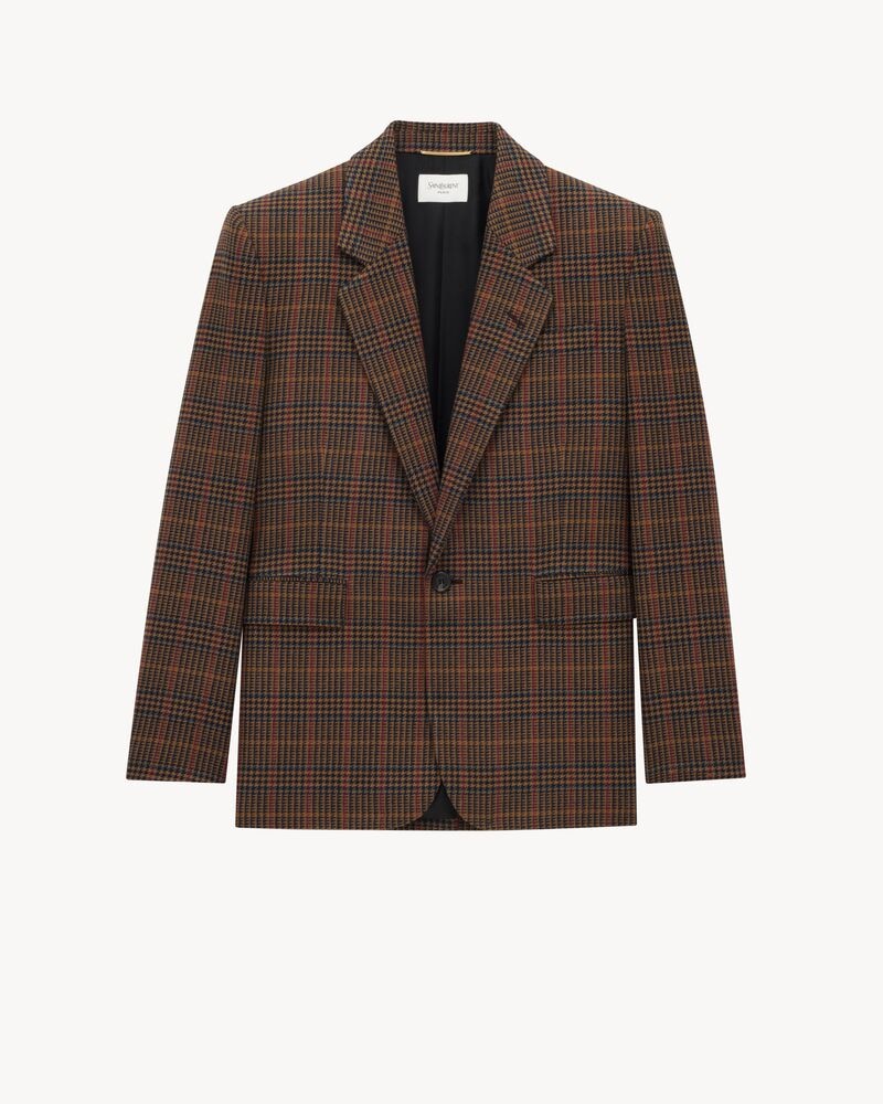 jacket in wool check