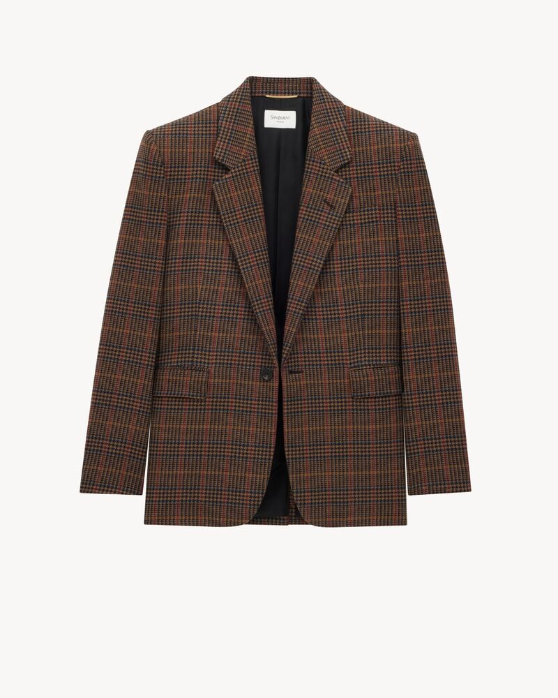 jacket in wool check