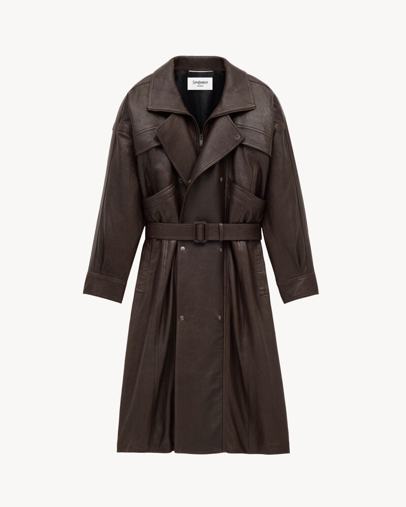 long coat in bubbled lambskin