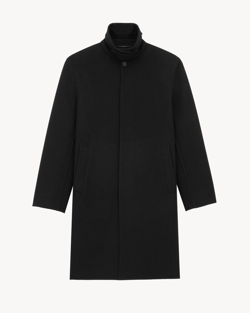 Coat in double-face wool