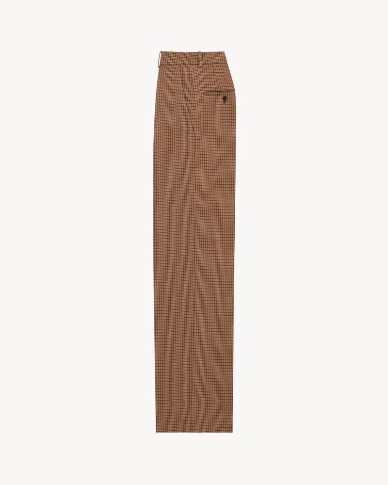 high-rise pants in wool check