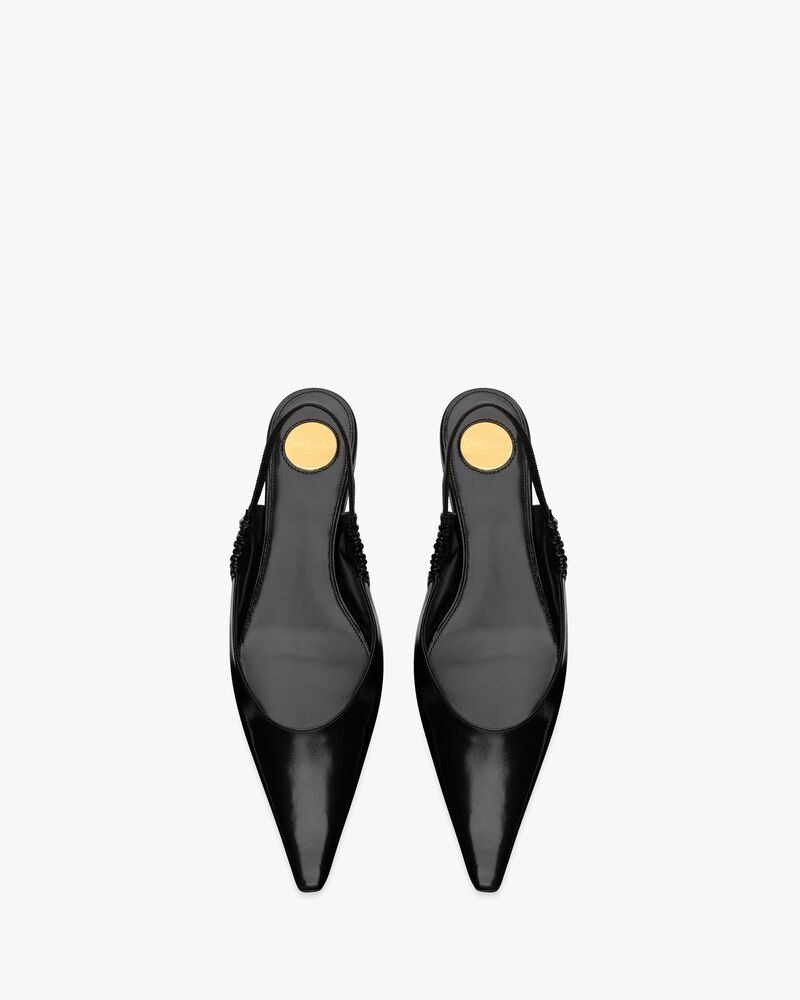 ANNE-MARIE slingback flats in smooth leather
