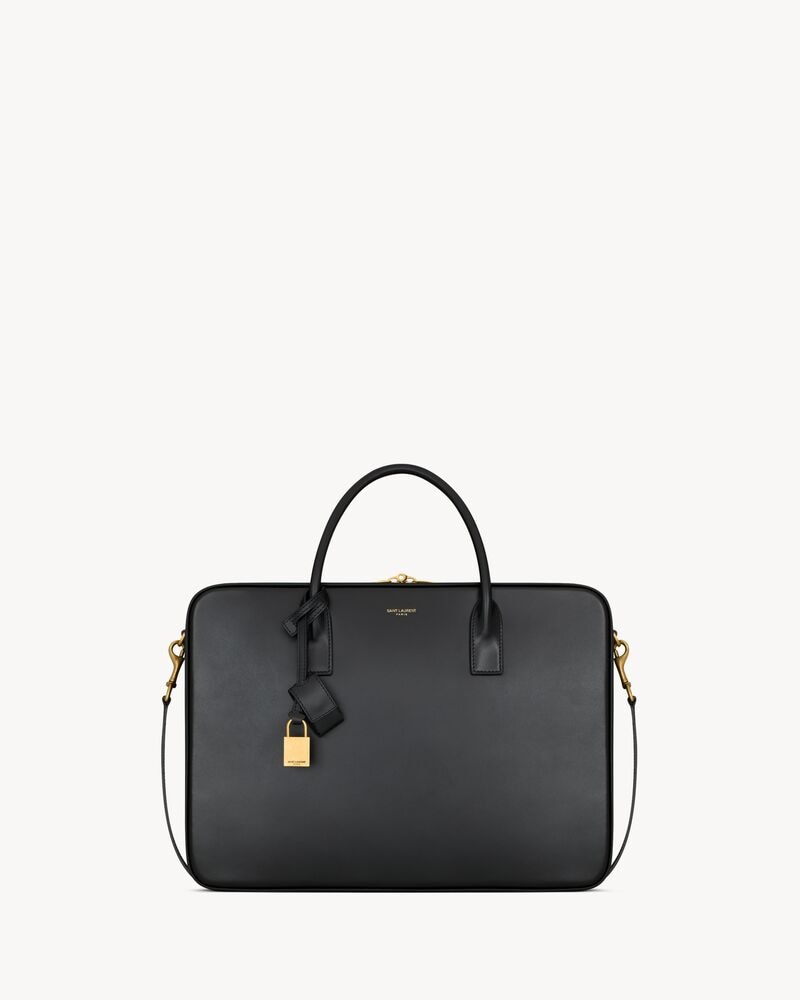 SAC DE JOUR large slim bauletto bag in smooth leather