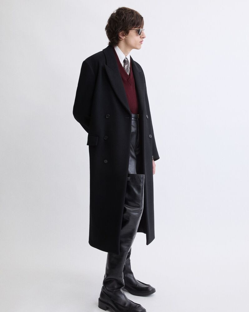 long coat in wool