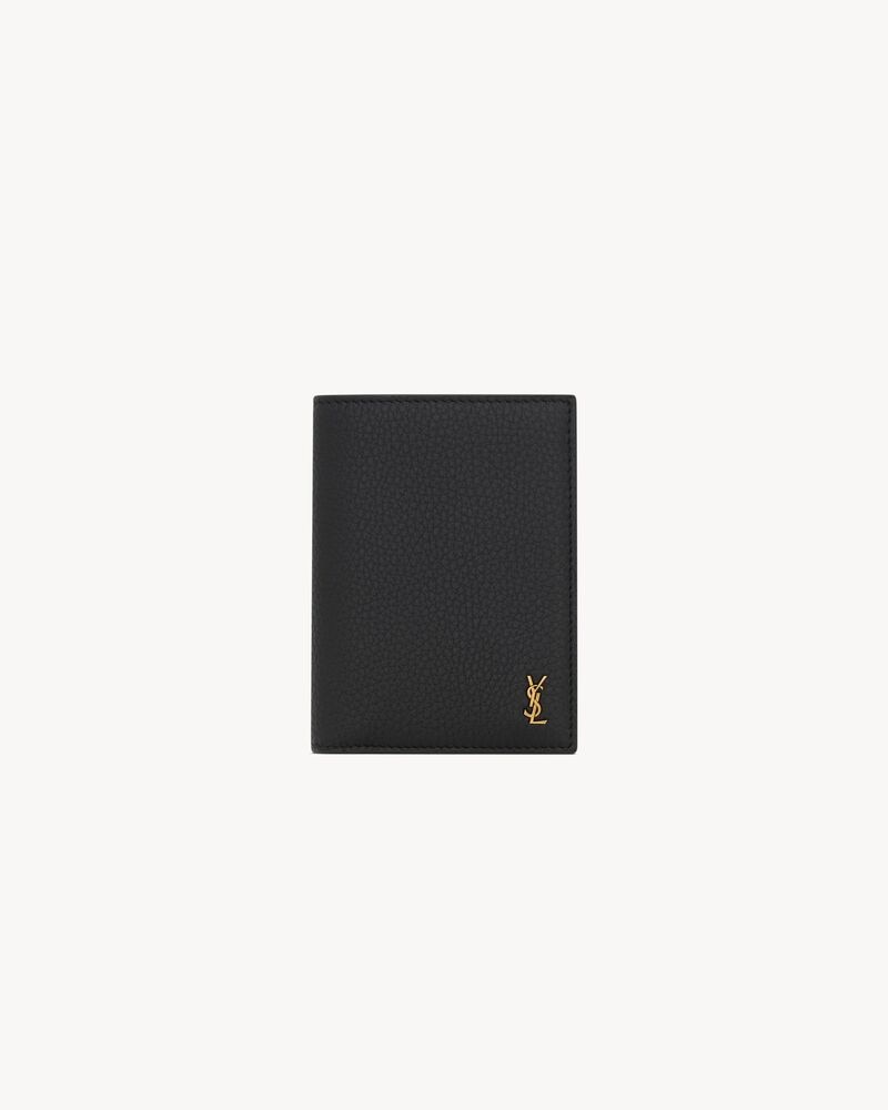 TINY CASSANDRE credit card wallet in grained leather