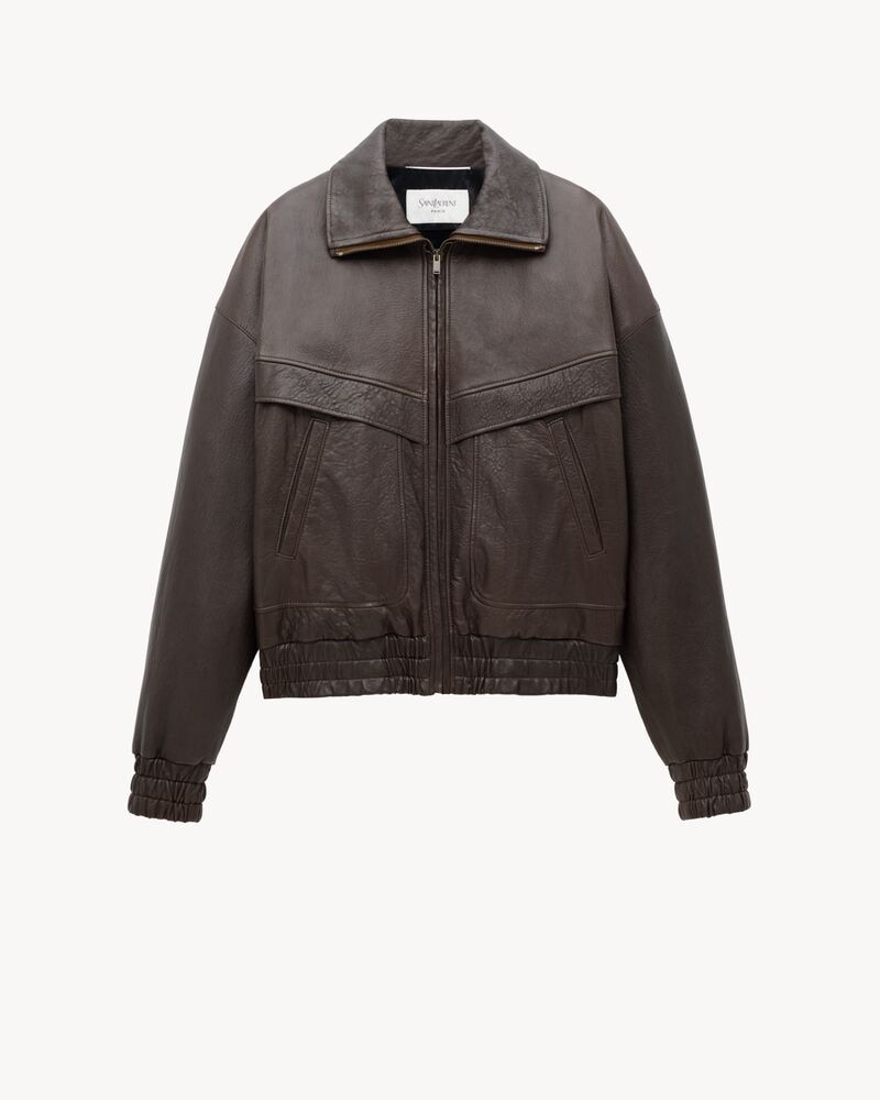 Saint Laurent bomber jacket in bubbled lambskin