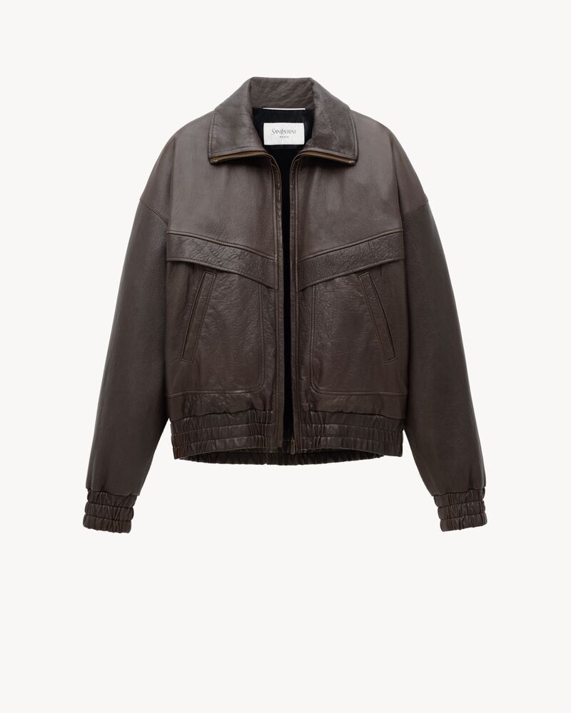 Saint Laurent bomber jacket in bubbled lambskin