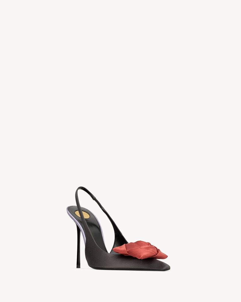 AMALIA slingback pumps in satin crepe