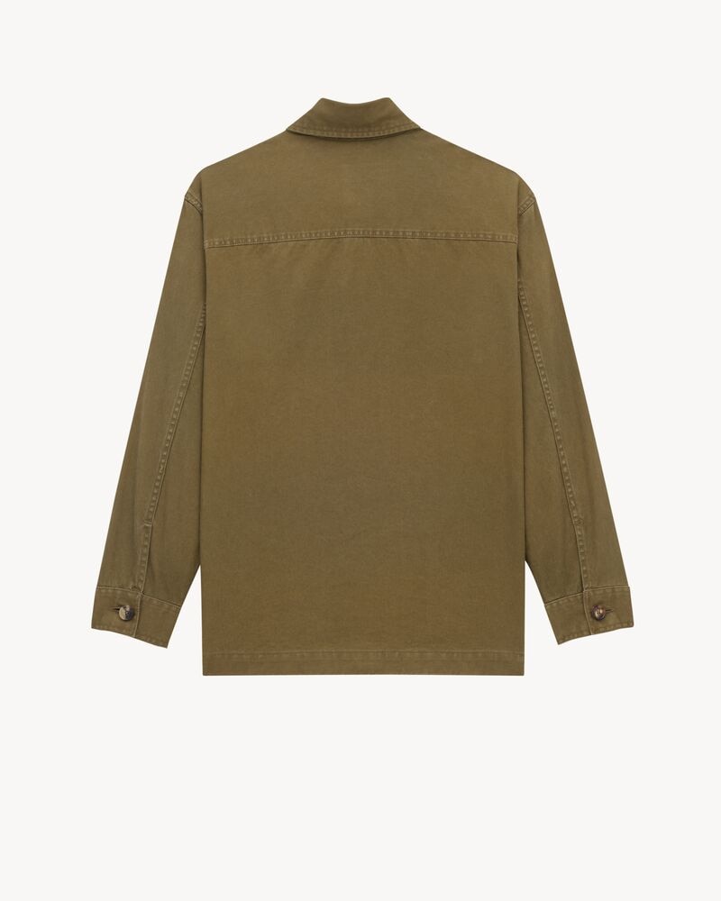 CASSANDRE overshirt in cotton and linen gabardine