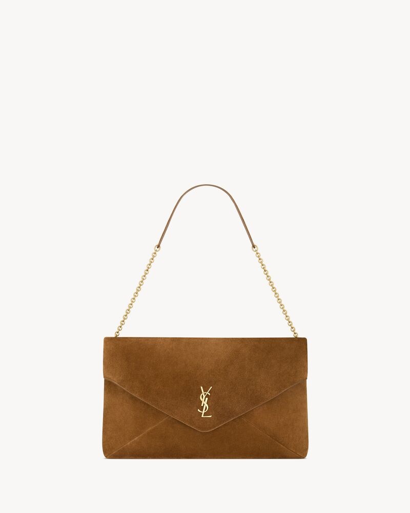 CASSANDRE XXL pouch on chain in suede
