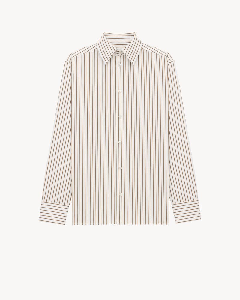 CASSANDRE shirt in striped cotton poplin